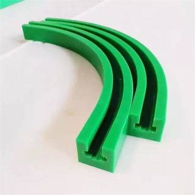 UHMWPE Polyethylene Wear Strip Hướng dẫn băng tải nhựa màu xanh lá cây Đường ray Sản phẩm
