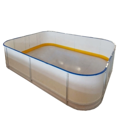 Hàng rào sân trượt băng bằng nhựa HDPE Hockey Dasher Board Kick Plate với khung thép