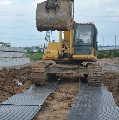 Tấm bảo vệ mặt đất bằng nhựa 4x8ft Thảm theo dõi HDPE cho nhiệm vụ nặng nề