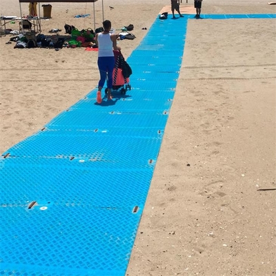 2 × 8ft Tấm lót bằng nhựa HDPE màu xanh lam tạm thời cho thảm đường hạng nặng