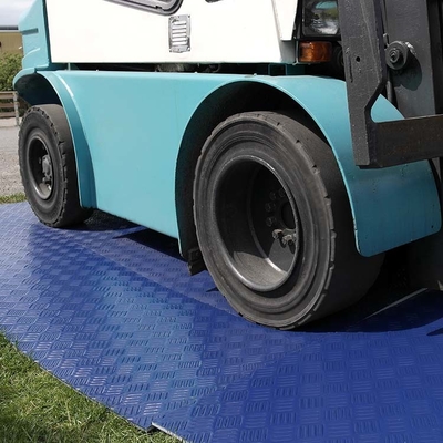 2 × 8ft Tấm lót bằng nhựa HDPE màu xanh lam tạm thời cho thảm đường hạng nặng