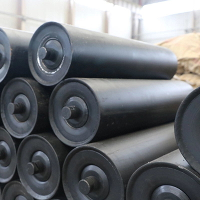 Con lăn điều chỉnh băng tải HDPE màu đen 4 inch Con lăn ma sát Con lăn làm biếng
