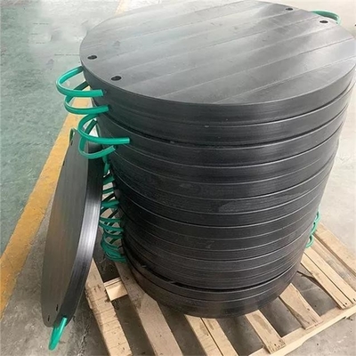 Black Round Jack Jack Foot Tấm nhựa Cần cẩu Outrigger Pad cho cần cẩu di động