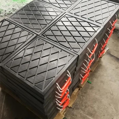 500x500mm HDPE An toàn Outrigger Pad Bộ ổn định khu vực Tấm lót chân Tấm lót chân cần cẩu