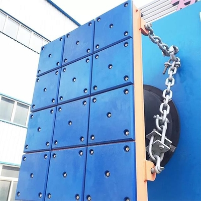 Bảng điều khiển hàng hải bằng nhựa màu xanh không thấm nước UHMWPE Dock Fender Pads cho cầu cảng Fender